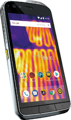 Cat S61 nero copertina frontale lato sinistro aslant