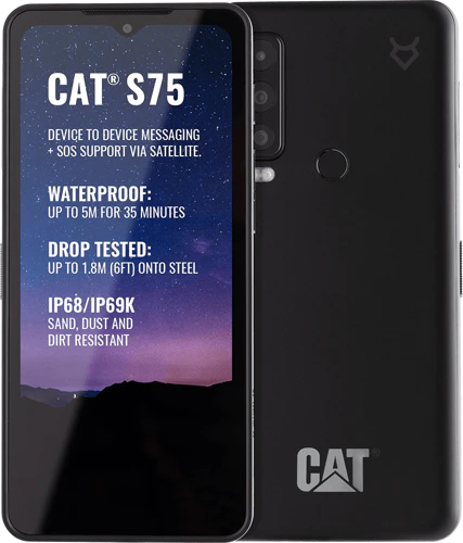 Cat S75 zwart overzicht