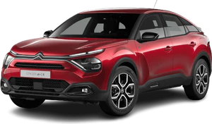 citroen e c4 rød front højre side