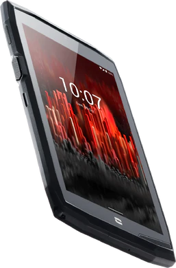 Crosscall Core T5 musta etupuolella vasen puoli pohja vino