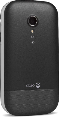 Doro 2404 negro blanco tapa delantera lado izquierdo cerrado