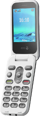 Doro 2821 blå front højre side Åbnet