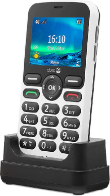 Doro 5860 white front right side dock