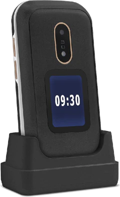 Doro 6060 svart front höger sida dock