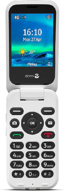 Doro 6820 zwart voorkant geopend