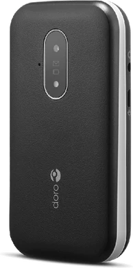 Doro 6821 sort hvid front højre side lukket