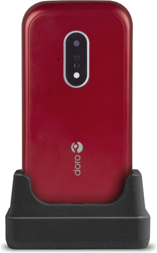 Doro 7030 rood voorkant cradle Doro 7030 rood voorkant cradle