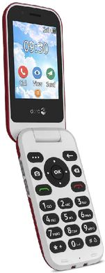 Doro 7031 rød front venstre side Åbnet