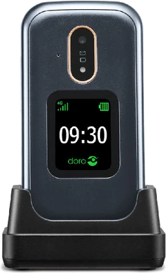 Doro 7081 svart vit front stängd dock