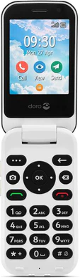 Doro 7081 svart vit front Öppnad