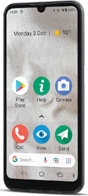 Doro 8100 Plus grå front højre side