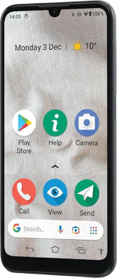 Doro 8110 4g grigio copertina frontale lato destro