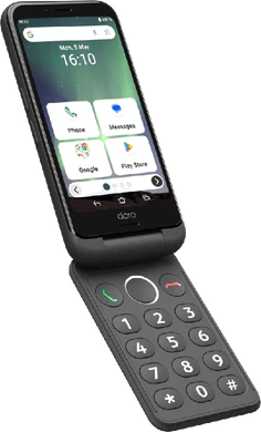 Doro Aurora A20 graphite noir couverture côté gauche aslant ouvert