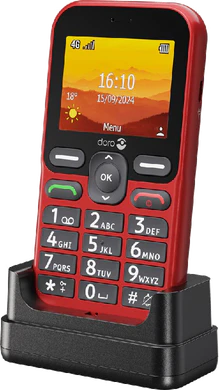 Doro Leva L10 rot Vorderseite rechte Seite dock