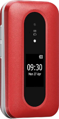 Doro Leva L30 rood voorkant linkerzijkant gesloten