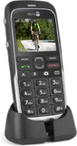 Doro PhoneEasy 520X schwarz in cradle linke Seite