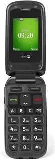 Doro PhoneEasy 605 zwart geopend voorkant