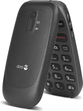 Doro PhoneEasy 607 nero graphite standing in v lato destro