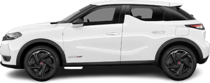 DS 3 crossback e tense vit höger sida