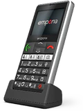 emporia Pure LTE svart front höger sida dock