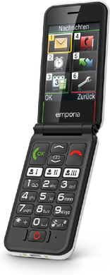 emporia Simplicity glam 4G vit front höger sida Öppnad