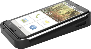 emporia Smart 3 svart front höger sida botten snett dock