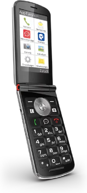 emporia Touch Smart 2 schwarz Vorderseite linke Seite geöffnet