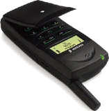 Ericsson T18 zwart bovenkant rechterzijkant voorkant schuin