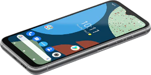 Fairphone 4 grigio copertina frontale lato destro in basso