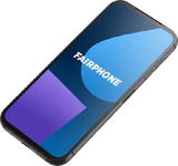 Fairphone 5 zwart voorkant rechterzijkant onderkant schuin
