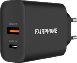 Fairphone dual port 30w charger black top side