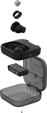 Fairphone Fairbuds zwart binnenkant