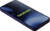 Fairphone gen 6 plus sininen etupuolella vasen puoli pohja