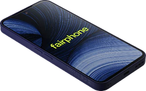 Fairphone gen 6 plus sininen etupuolella vasen puoli pohja