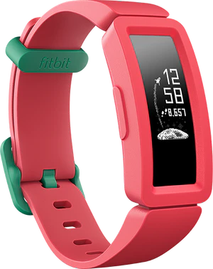 Fitbit Ace 2 pink voorkant linkerzijkant