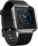 Fitbit Blaze noir couverture côté gauche aslant