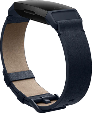 Fitbit Charge 4 Special Edition leather lado izquierdo abajo aslant