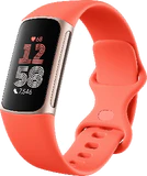 Fitbit Charge 6 orange front right side