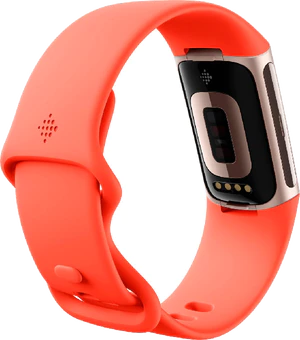 Fitbit Charge 6 orange back left side