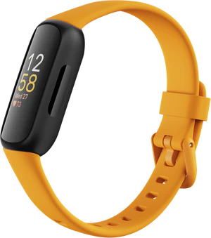 Fitbit Inspire 3 orange front right side
