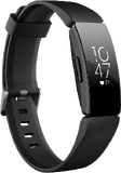 Fitbit Inspire HR zwart voorkant linkerzijkant