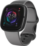 Fitbit Sense 2 zwart voorkant rechterzijkant