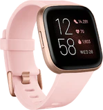 Fitbit Versa 2 voorkant linkerzijkant schuin pink