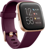 Fitbit Versa 2 voorkant linkerzijkant schuin paars