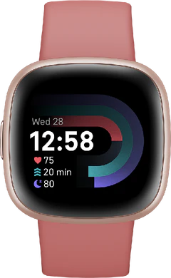 Fitbit Versa 4 pink voorkant