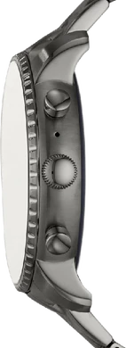 Fossil Q Explorist HR smoke stainless steel right side