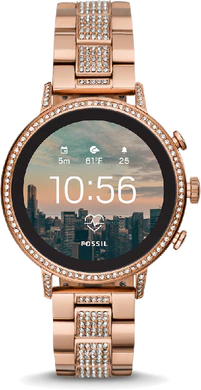 Fossil Q Venture HR rose guld tone