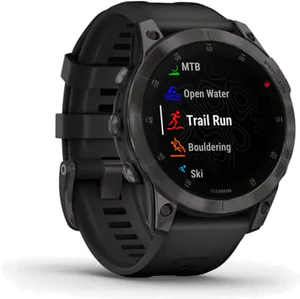 Garmin epix Gen 2 zwart titanium voorkant linkerzijkant