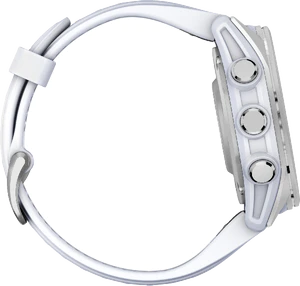 Garmin fenix 8 43mm zilver linkerzijkant