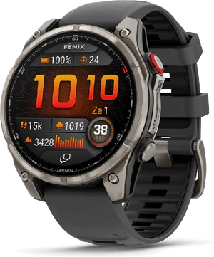 Garmin fenix 8 Pro 47mm titanium grey front right side